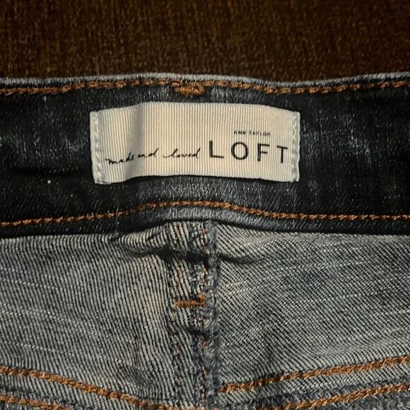 Loft modern skinny ankle jeans medium size ash - size 26in - Picture 8 of 9